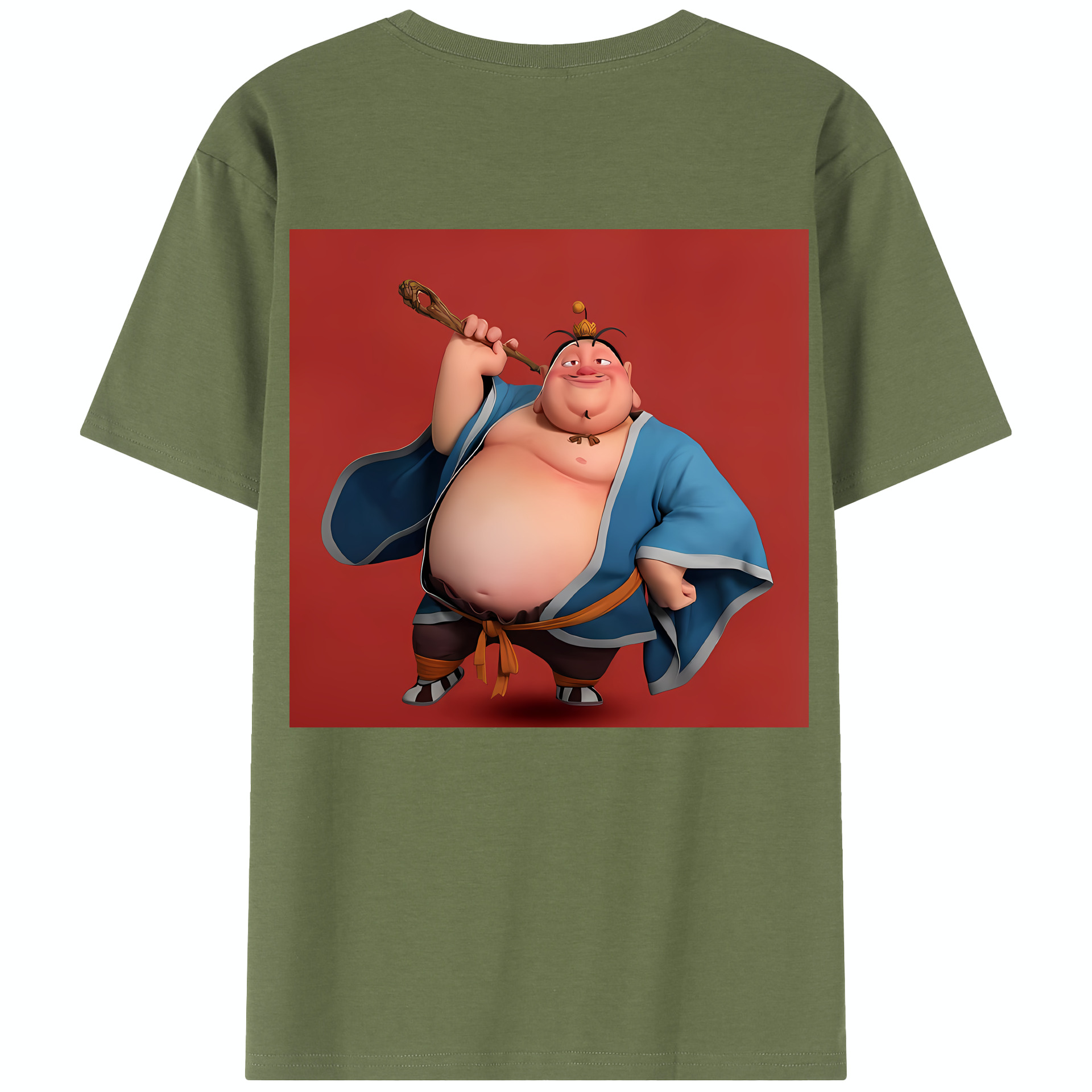 （画像用） Ne Zha 2 ナタ 魔童の大暴れ 綿100％半袖Tシャツ（背面プリント）